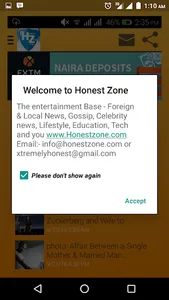 Honestzone screenshot 2