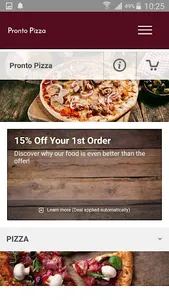 Pronto Pizza screenshot 1