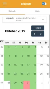 Berichtsheftapp screenshot 1