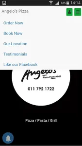 Angelo's Pizza App screenshot 1