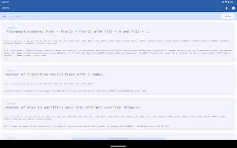 OEIS Search screenshot 6
