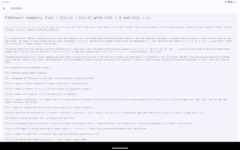 OEIS Search screenshot 7