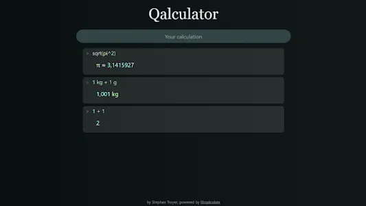 Qalculator screenshot 1