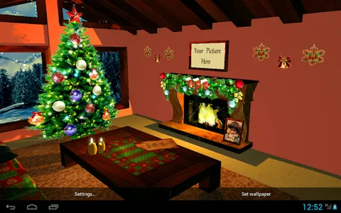 3D Christmas fireplace screenshot 1