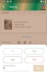 Rater screenshot 1