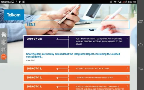 Telkom Investor Relations screenshot 7