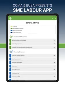 CCMA & BUSA Labour Advice App screenshot 12