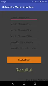 Calculator Medie Admitere screenshot 0