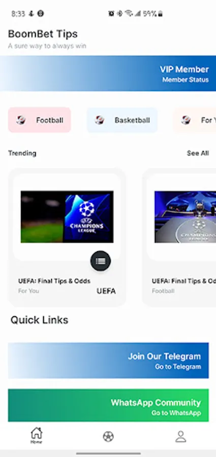 Boombet App Registration Interface