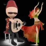 Arabic Drums with Dancer icon