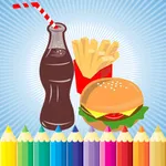 Food Coloring Book For Kids - All In 1 Drawing and Painting Free Printable Pages icon