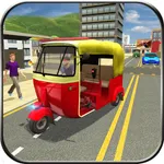 Futuristic Flying Tuk Tuk Simulator - Auto Rickshaw Driving icon