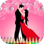 Wedding Coloring Book: Learn to color and draw wedding card, Free games for children icon