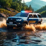 Offroad Police Jeep 3D icon
