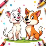 Paint pets & puppies coloring icon