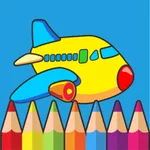 coloring page airplane creativity for kids icon