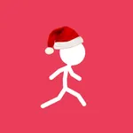 Christmas Stick Man Tap Line dodge Games for kids icon