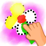 Finger painting by steps icon