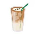 Cute drink sticker icon