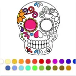 Mexican Sugar Skull Mask – Coloring Pages icon