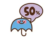 Cute weather sticker icon