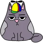 Fat cat Smoky - stickers with cats for iMessage. icon