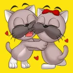 Oreo In Love - Cute cat stickers for iMessage icon