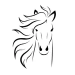 Sticker horse icon