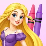 Magic Princess Coloring Book . icon