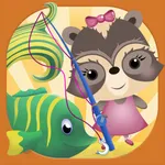 Candy Raccoon: Fishing for Kids icon