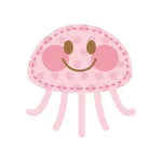 Sticker jellyfish icon