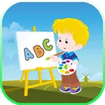 abc - writing style cursive flashcards worksheets icon