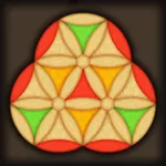 Hard Wood Puzzle. Hexagon icon