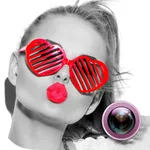 Black & white photo editor icon