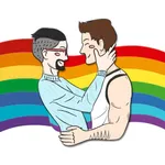 Between Gay Pride Stickers icon