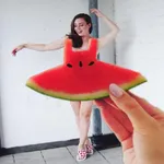 Watermelon Dress insta challenge stickers icon