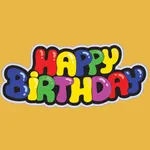 Happy Birthday stickers cards icon