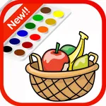 Happy Coloring Painting of Fruits icon