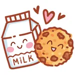 Cookies Milk & Coffee love icon