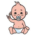 Animated cool baby stickers icon