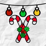 100 Christmas stickers icon