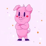 Animated Pink Pig Stickers icon