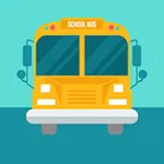 school bus track icon