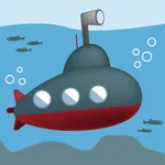 Submarine naval battle icon