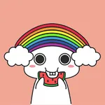 Rainbow Bunny Animated Sticker icon