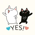 White and Black Cat Animated icon