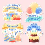 birthday animated stickers icon