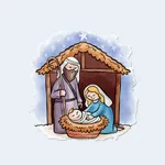 Cozy Nativity Scene Stickers icon
