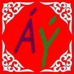 Kazakh Latin alphabet letters icon