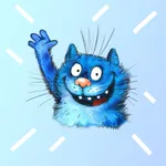 Blue Cat Emojis icon